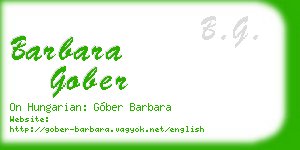 barbara gober business card
