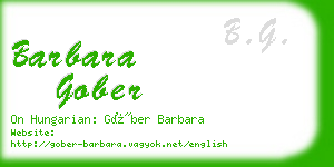 barbara gober business card